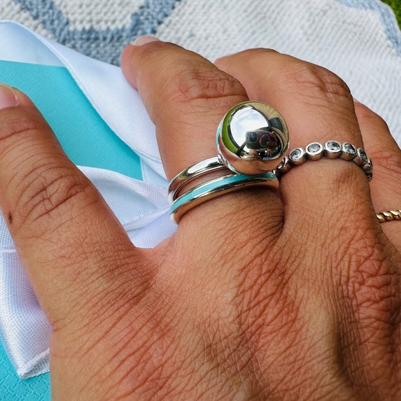 Tiffany & Co 12mm Hardwear Ball Ring in Silver, size 7 - Picture 1 of 9